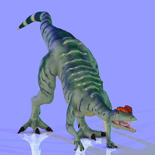 Dilo 08 B Kopie.jpg - Rendered Image of a Dinosaur - with Clipping Path